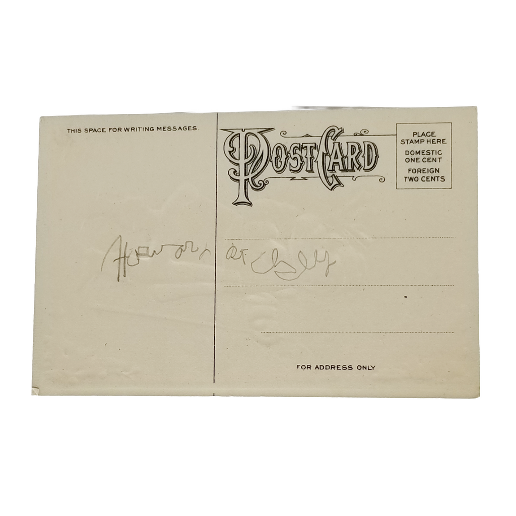 Christmas Postcard Santa Claus Carrying Toy Bag in Snow