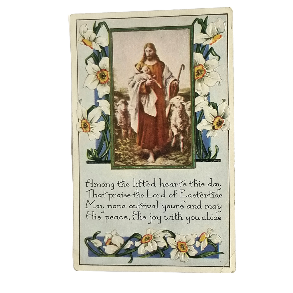Easter Postcard Religious Theme Lord Sheep Herder Whitney Pub