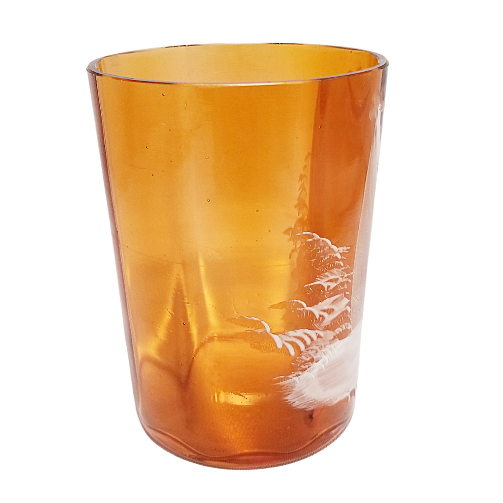 Antique Mary Gregory Victorian Glass Smooth Panel Juice Tumbler
