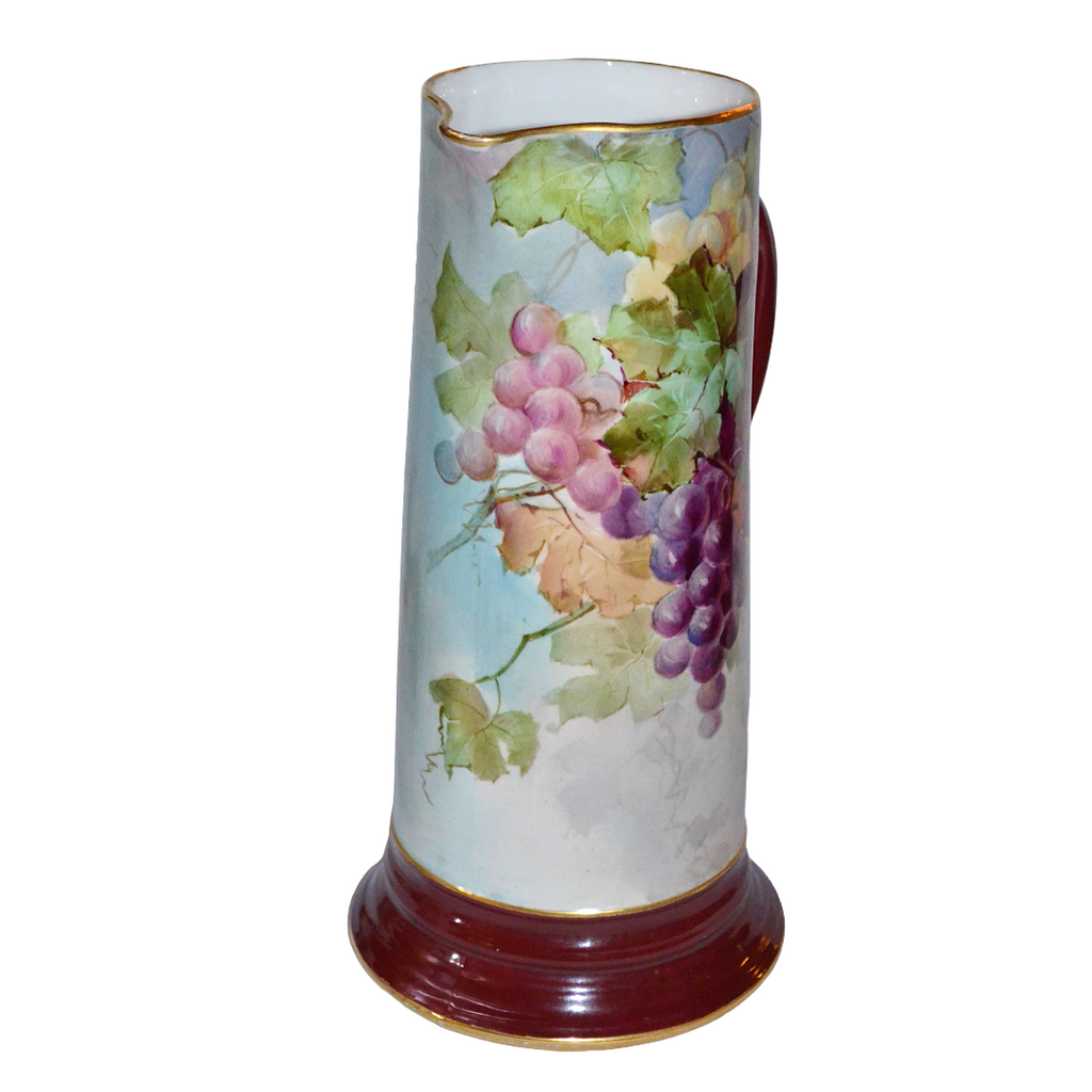 Ravenwood Porcelain Hand Painted Tankard Pitcher French Mold