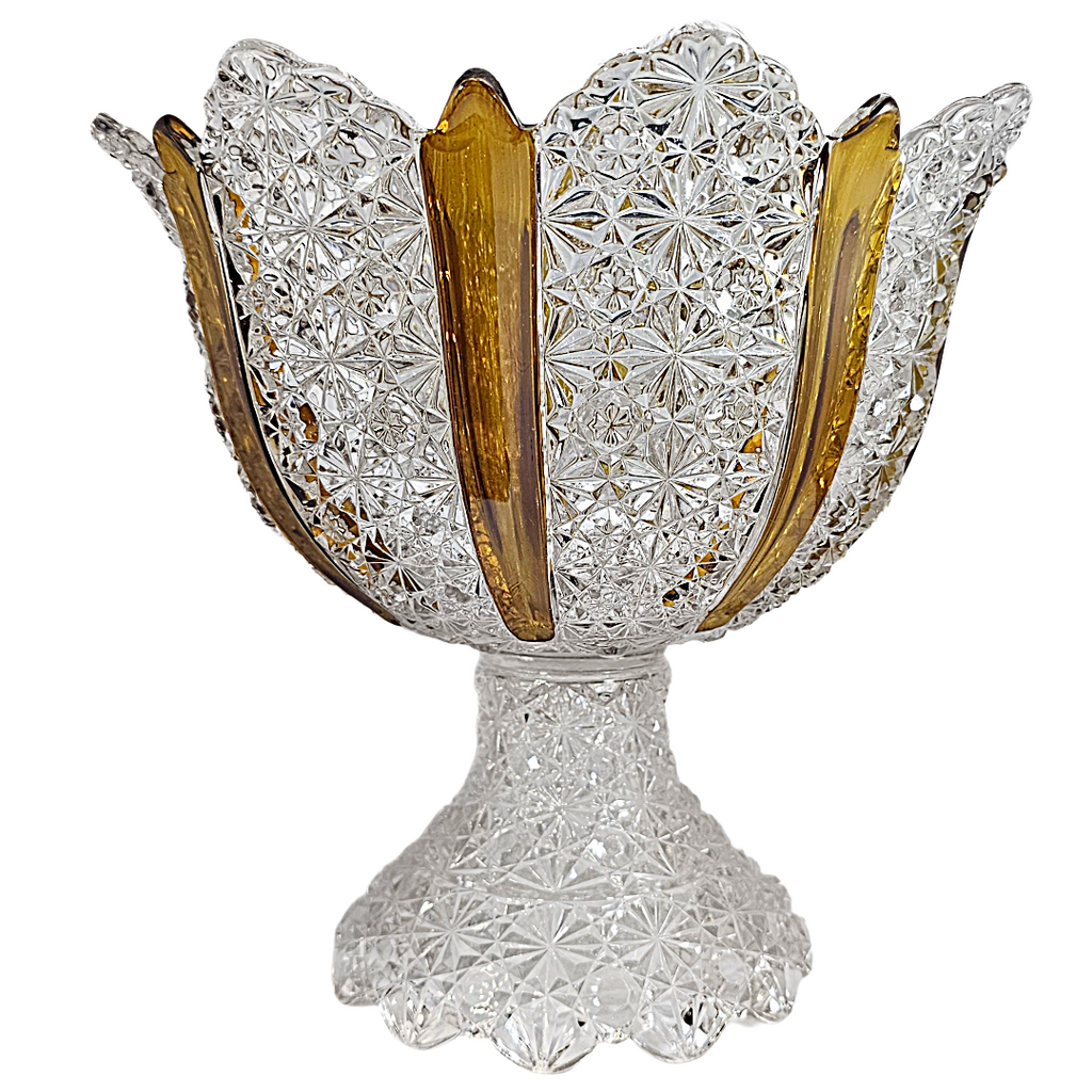 Antique EAPG Duncan & Sons Amberette Footed Bowl (Ellrose OMN)