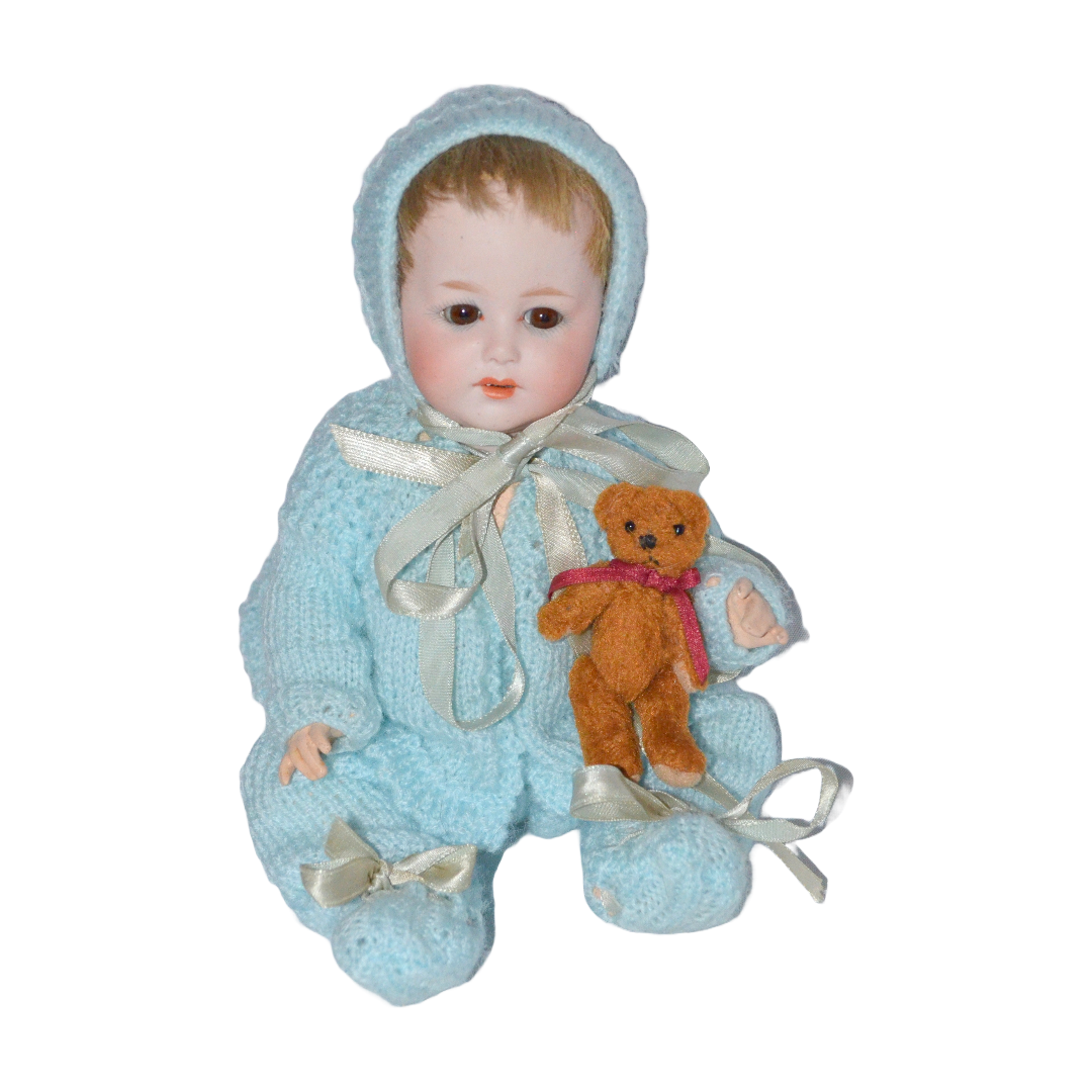 Rare Antique German Bisque Character Baby Doll 10532 Gebruder