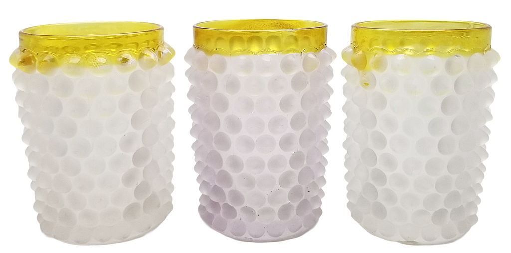 Hobbs EAPG Frances Dew Drop Hobnail Lemonade Pitcher Set