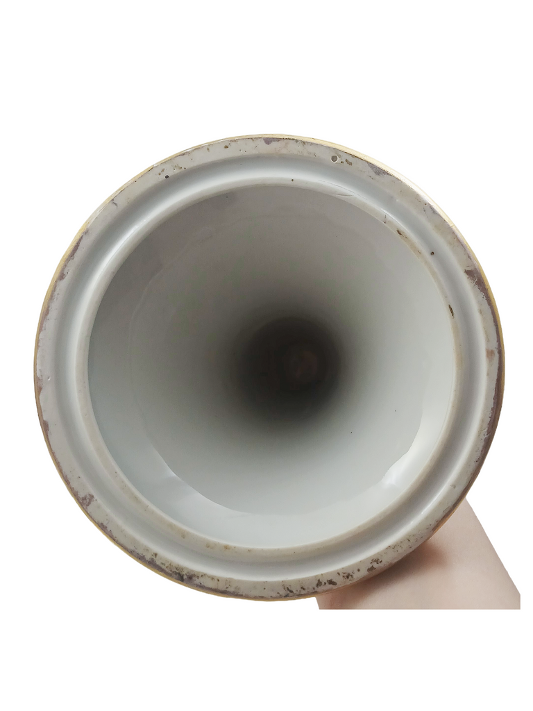 Limoges Porcelain Candle Holders Hand Painted Violets Artist Signed Perl