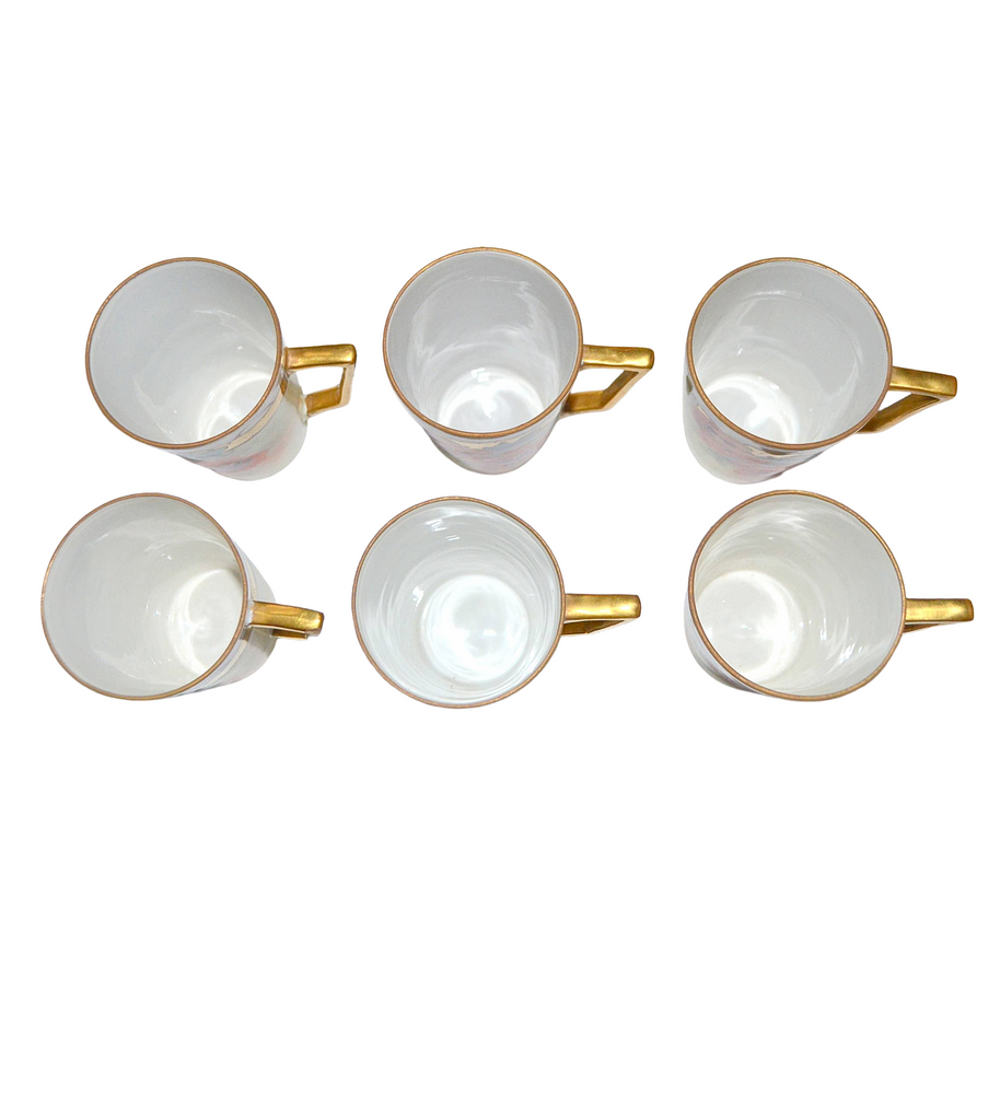 Bavaria Porcelain 7pc Painted Poppies Lemonade Water Set