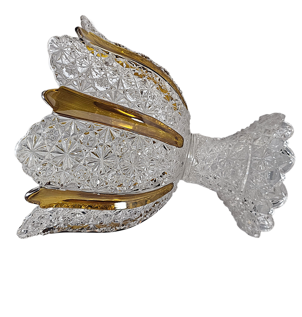 Antique EAPG Duncan & Sons Amberette Footed Bowl (Ellrose OMN)