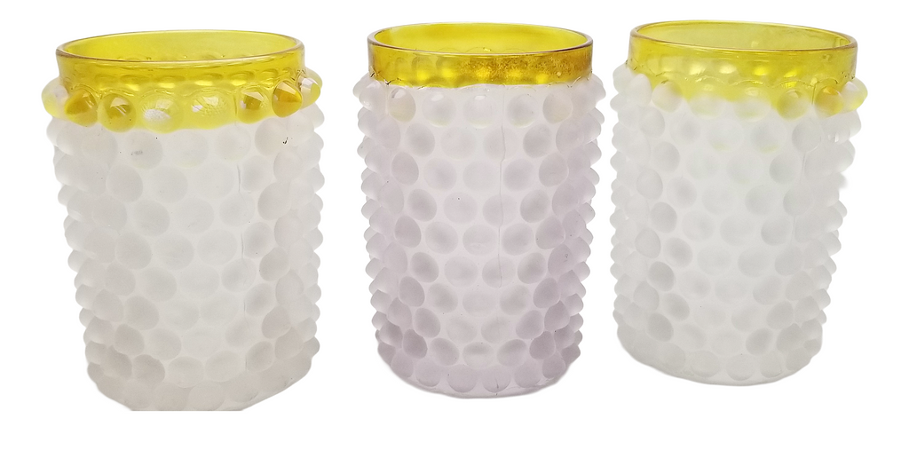 Hobbs EAPG Frances Dew Drop Hobnail Lemonade Pitcher Set