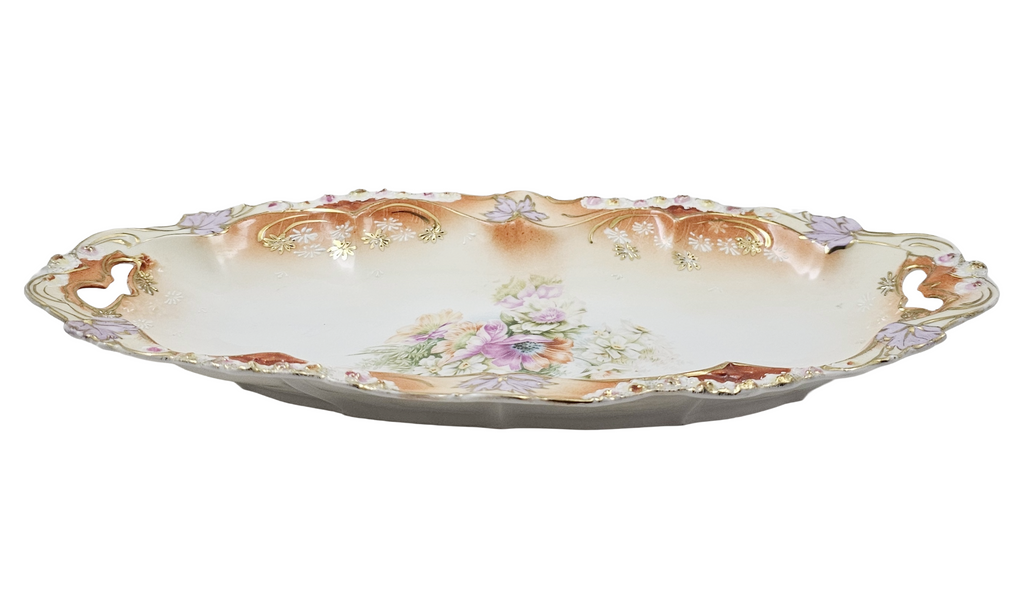 RS Prussia Porcelain Double Handle Tray Leaf Mold 7