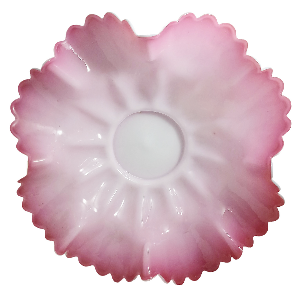 Mt Washington Cranberry Pink Opalescent Cased Glass Bride's Bowl