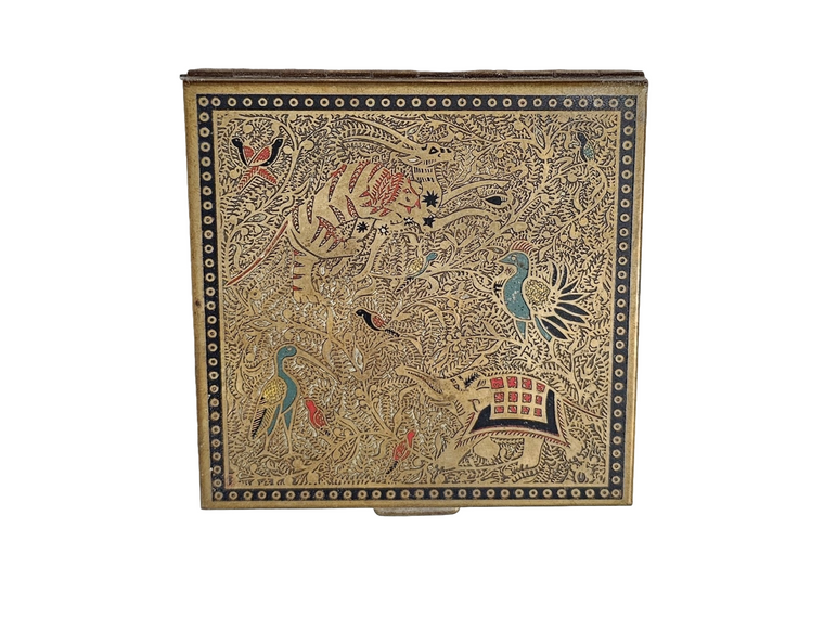 MCM Vintage Asian Animal Themed Volupte Makeup Powder Compact