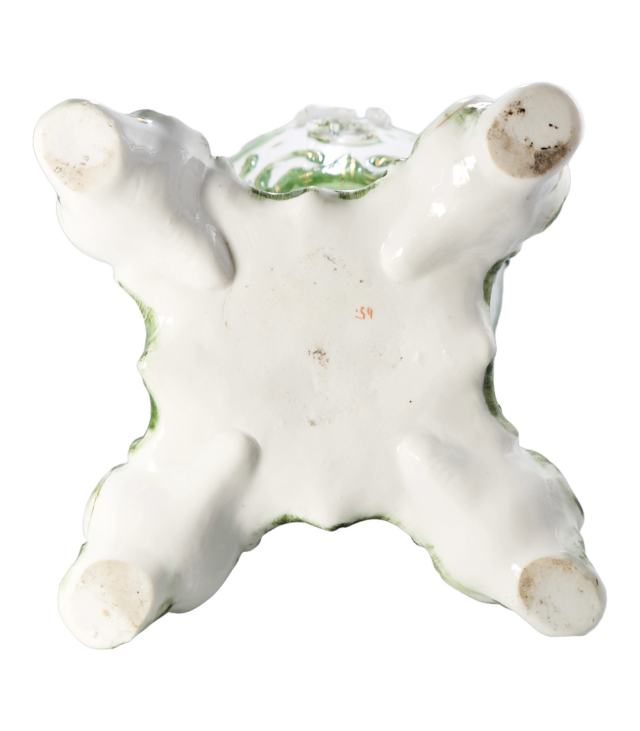 German Porcelain 19th Century Dresden Cherub Kerosene Oil Lamp Base