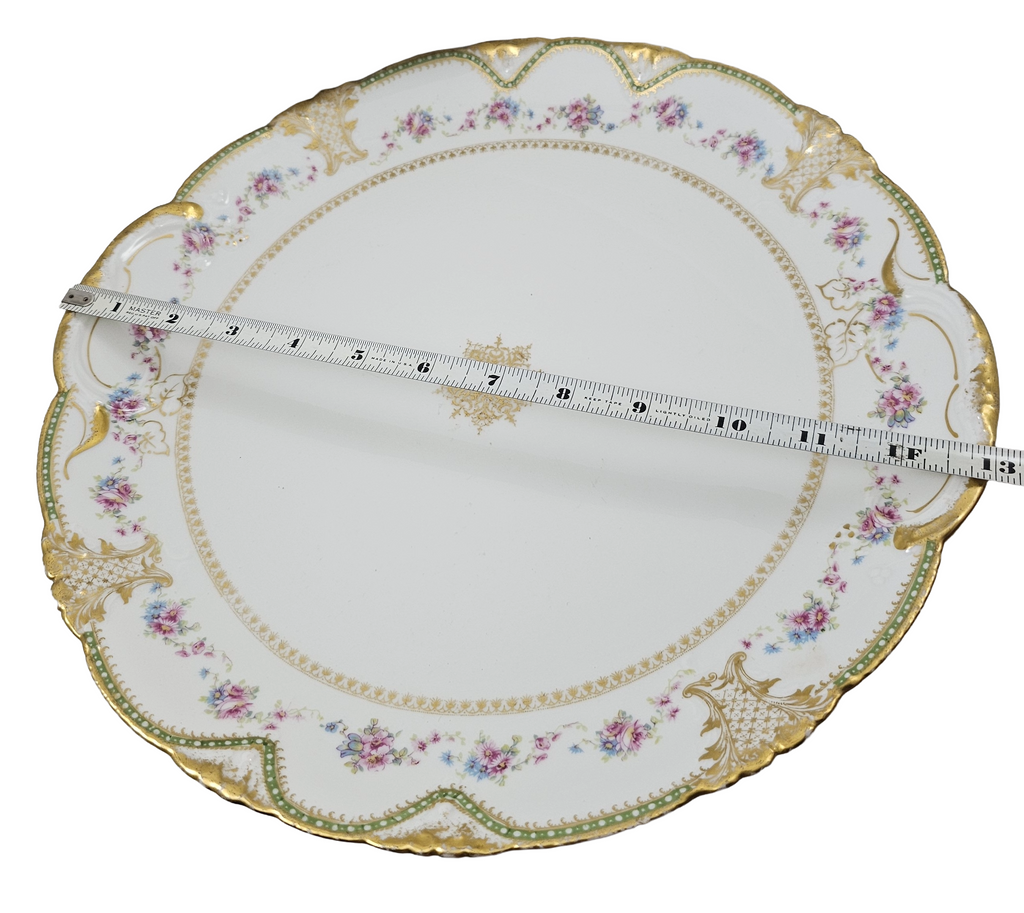 Limoges Porcelain Haviland Floral Gold Charger Plate