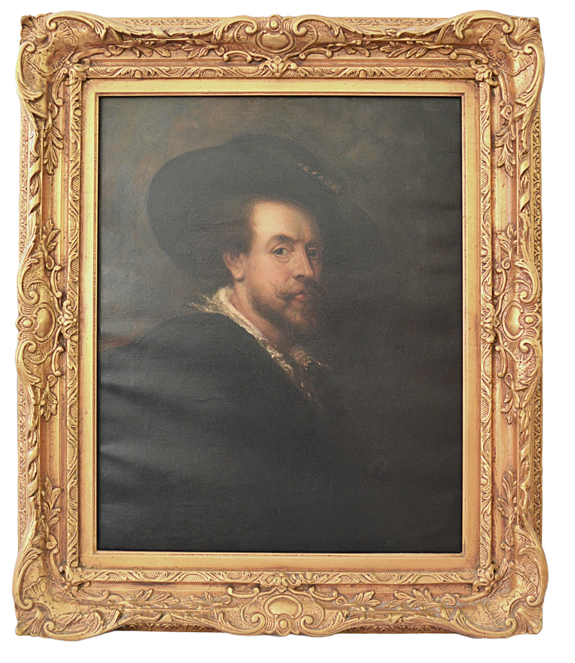 Self Portrait with a Hat Peter Paul Rubens After Rubens Oil Painting on Canvas UFFIZI Wax Seal