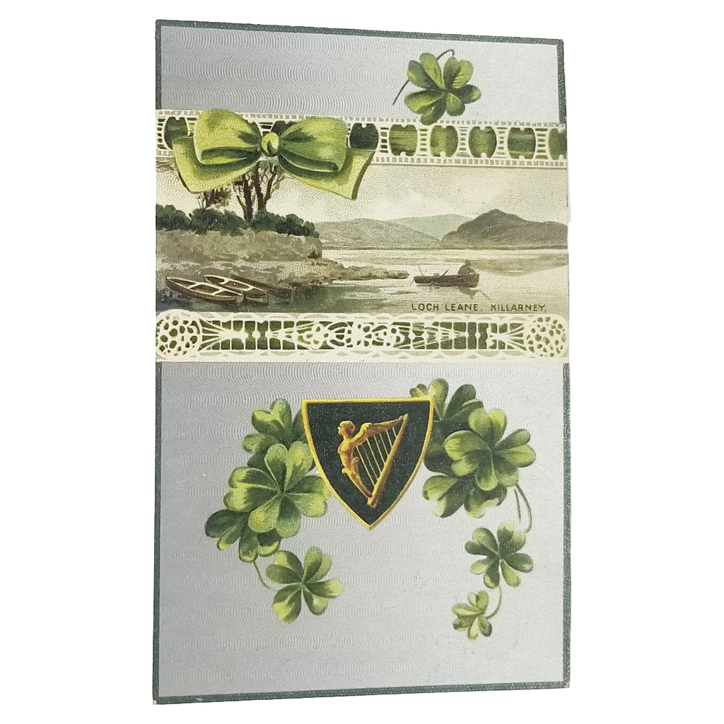 Saint Patrick's Day Postcard Loch Leane Killarney Silver Green