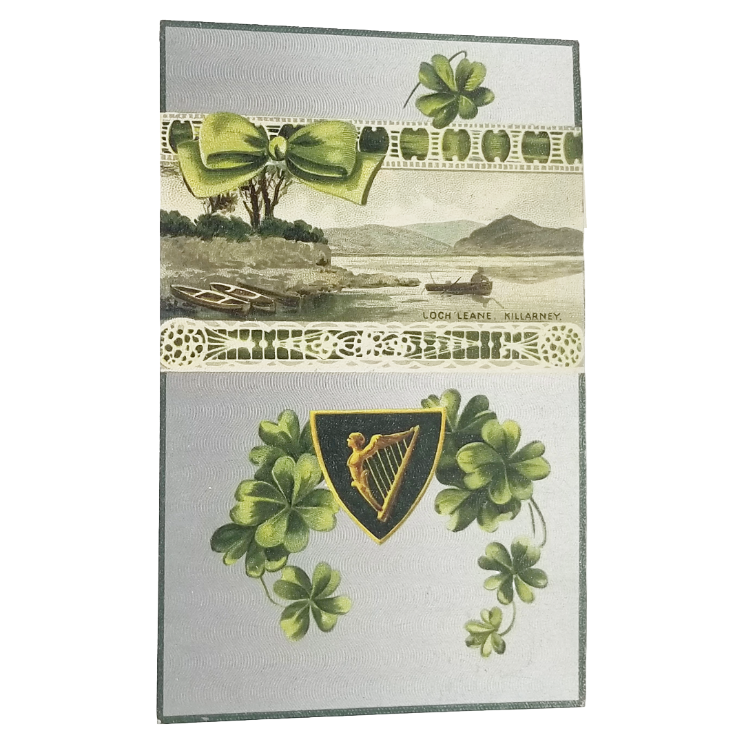 Saint Patrick's Day Postcard Loch Leane Killarney Silver Green