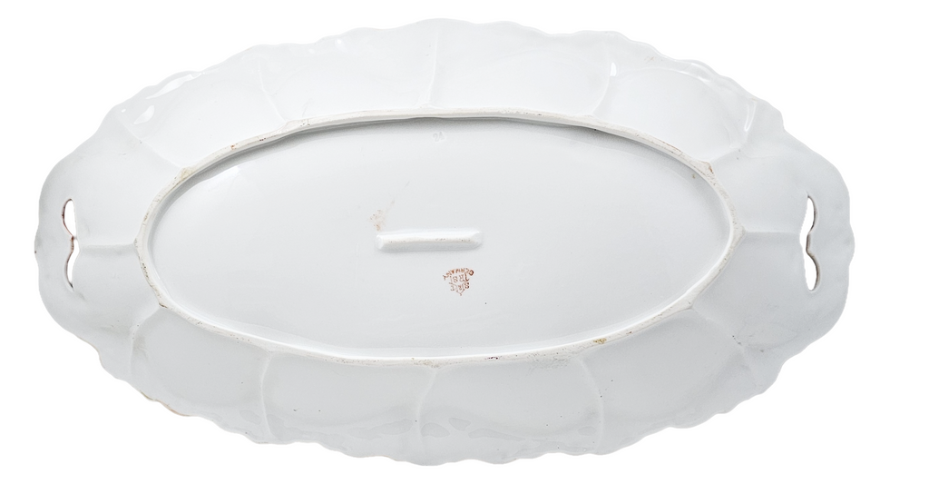 RS Prussia Porcelain Double Handle Tray Leaf Mold 7