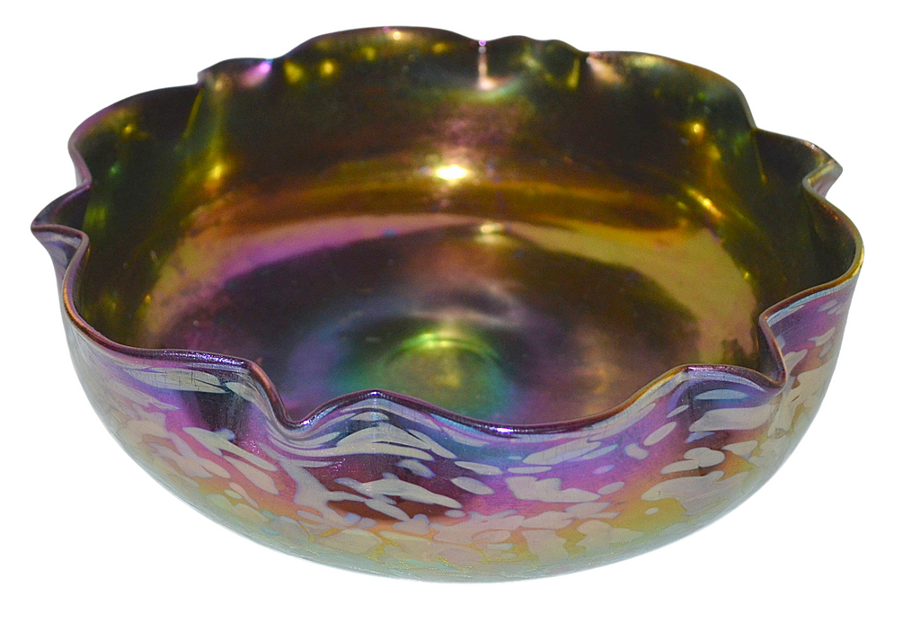 LOETZ Amethyst Papillon Bohemian Art Glass Bowl