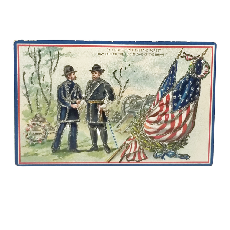 Patriotic Postcard Decoration Day Memorial Day Civil War Soldiers Tuck 158