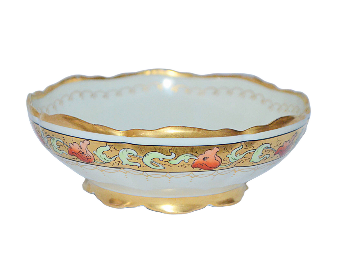 PICKARD Studios Porcelain Bowl Tomascheko Poppy Pattern