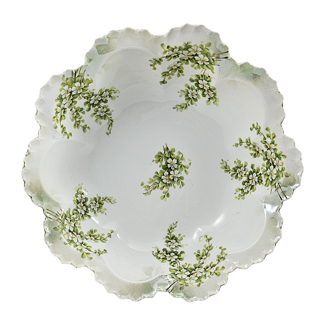 Decorative plate with floral patterns on a white background