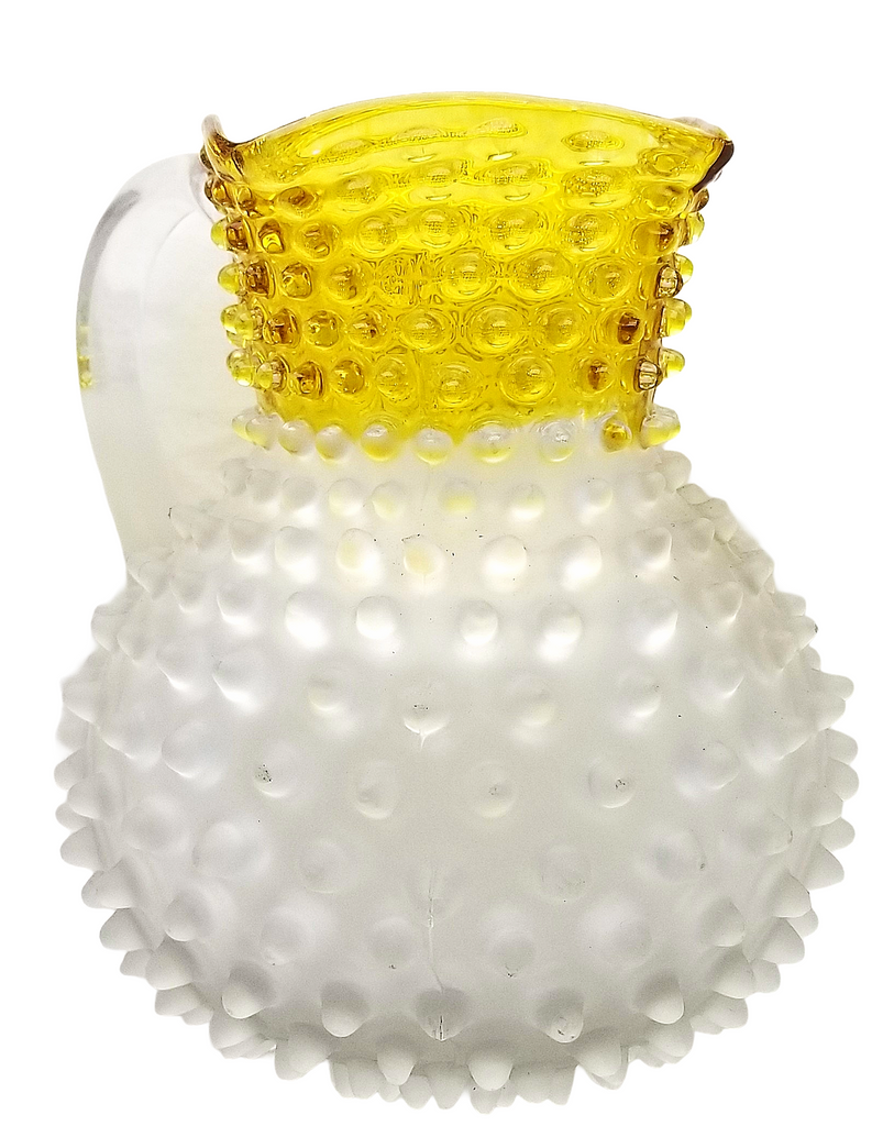 Hobbs EAPG Frances Dew Drop Hobnail Lemonade Pitcher Set