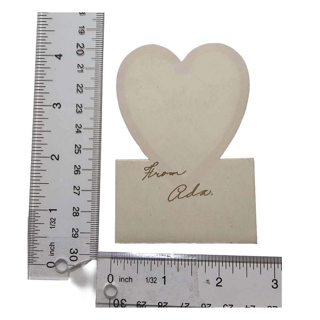 Vintage Die Cut Valentine Card  Anthropomorphic Dog in Suit with Heart