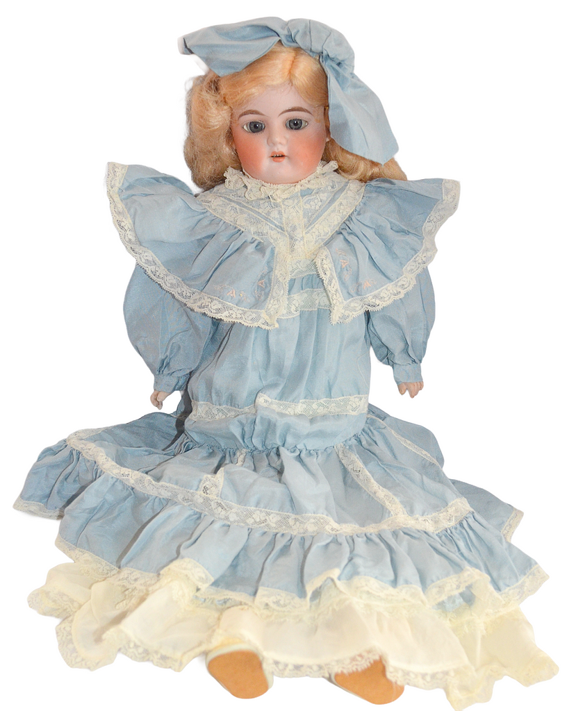 Antique German Porcelain Bisque Doll Kley Hahn 20" Tall