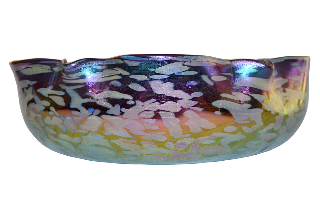 LOETZ Amethyst Papillon Bohemian Art Glass Bowl