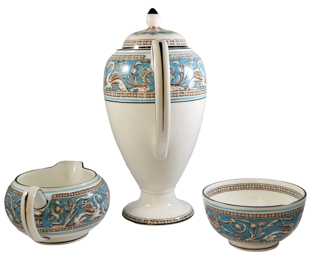 Wedgwood Florentine Turquoise Tea Coffee Service Pattern 2714