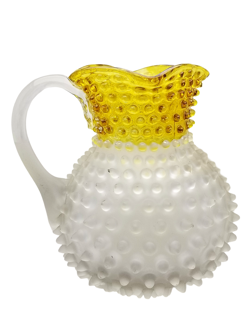 Hobbs EAPG Frances Dew Drop Hobnail Lemonade Pitcher Set