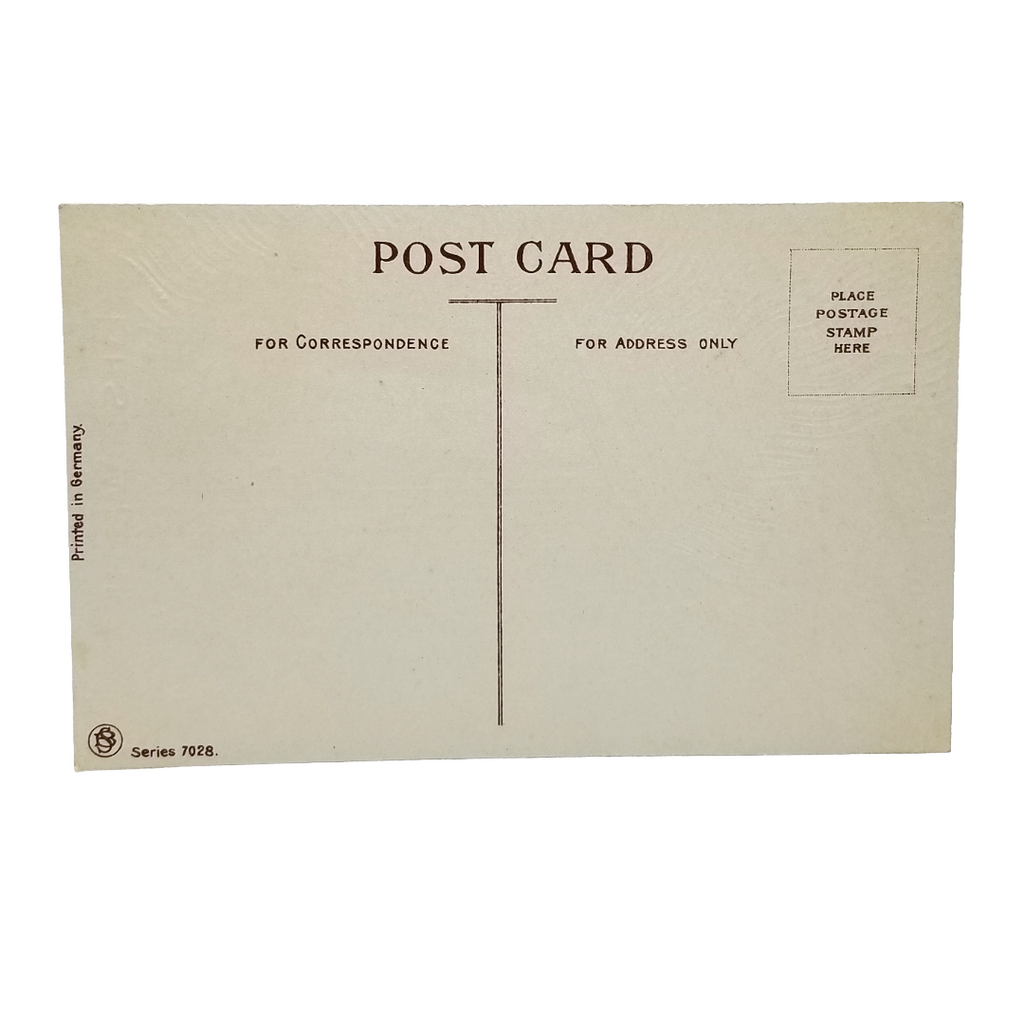 Greetings Postcard Best Wishes Red Rose Gold Highlights Gel Finish Series 7028