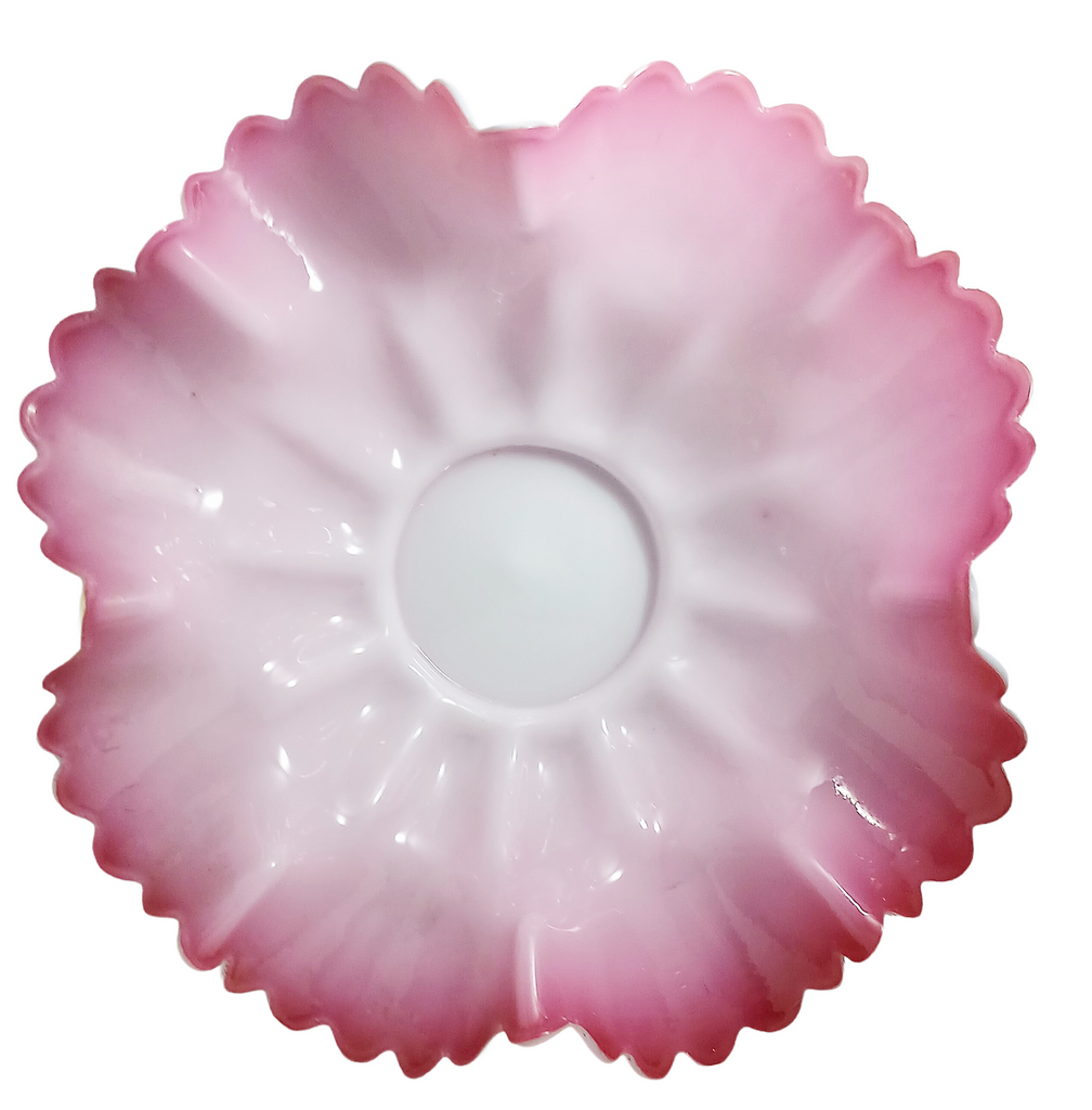 Mt Washington Cranberry Pink Opalescent Cased Glass Bride's Bowl