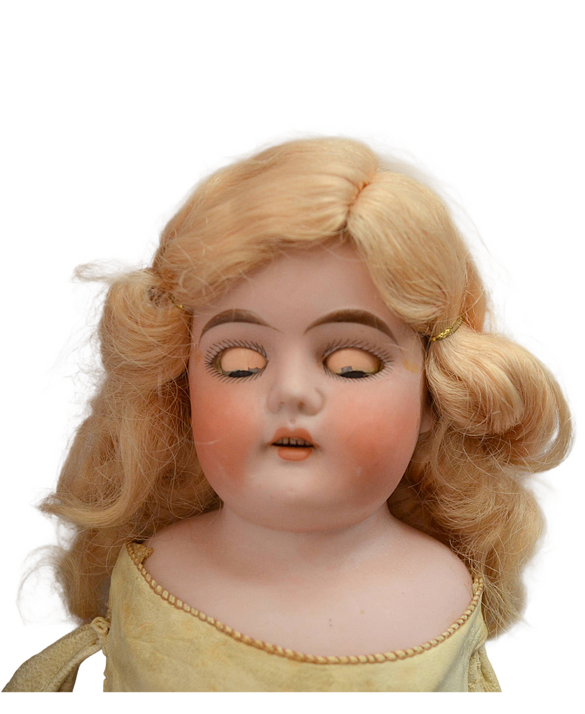 Antique German Porcelain Bisque Doll Kley Hahn 20" Tall