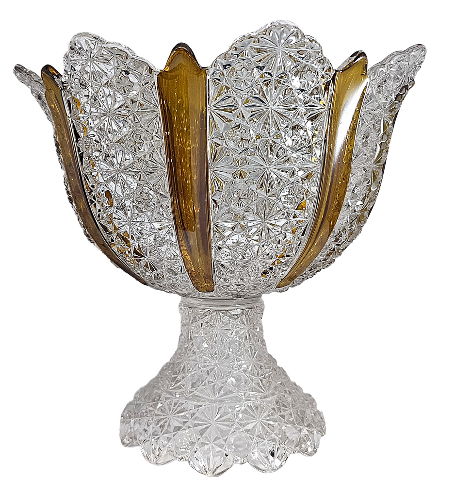 Antique EAPG Duncan & Sons Amberette Footed Bowl (Ellrose OMN)