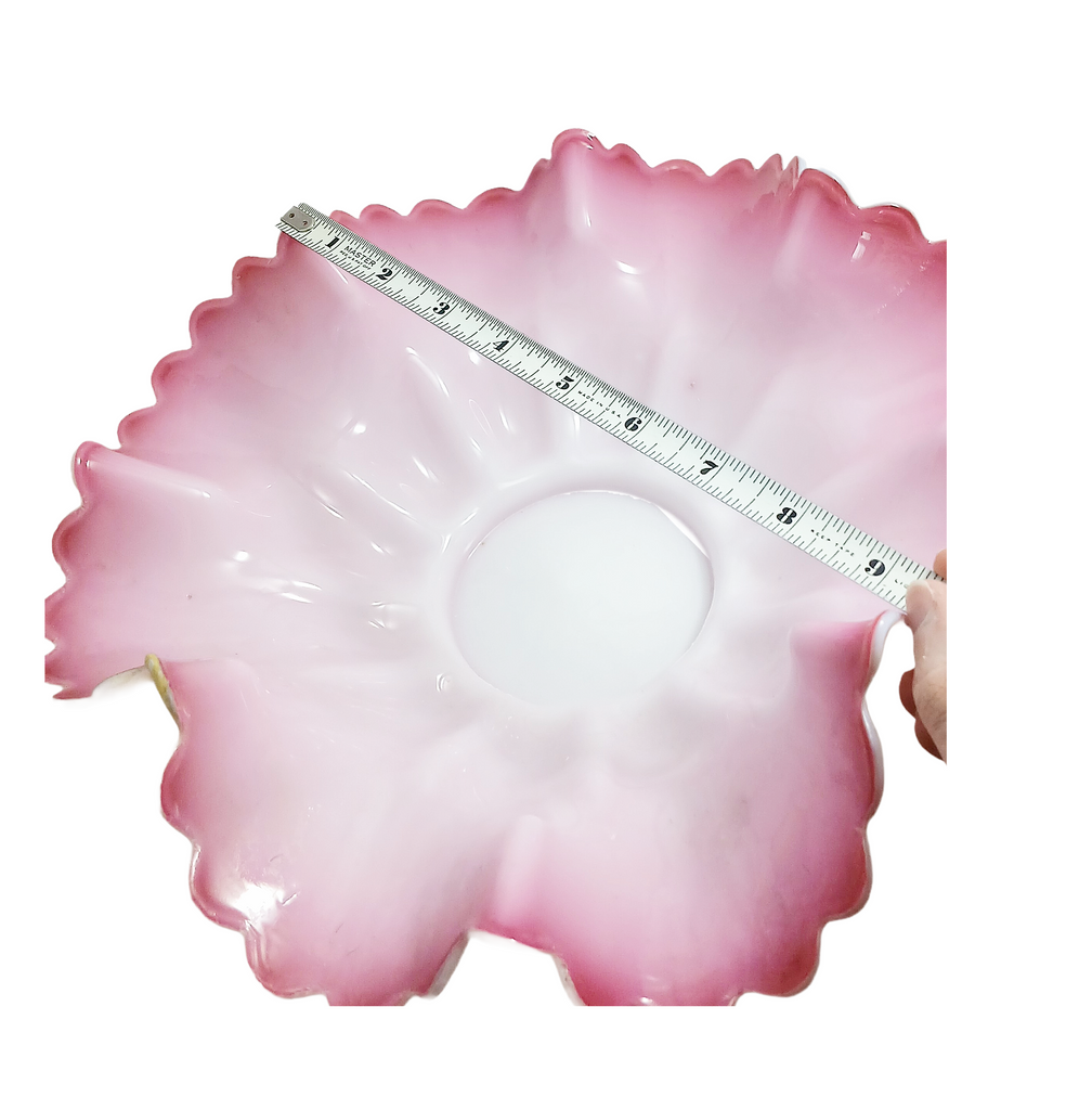 Mt Washington Cranberry Pink Opalescent Cased Glass Bride's Bowl