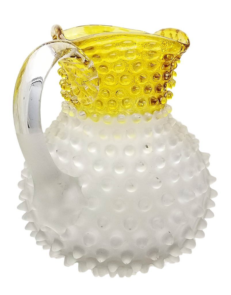 Hobbs EAPG Frances Dew Drop Hobnail Lemonade Pitcher Set