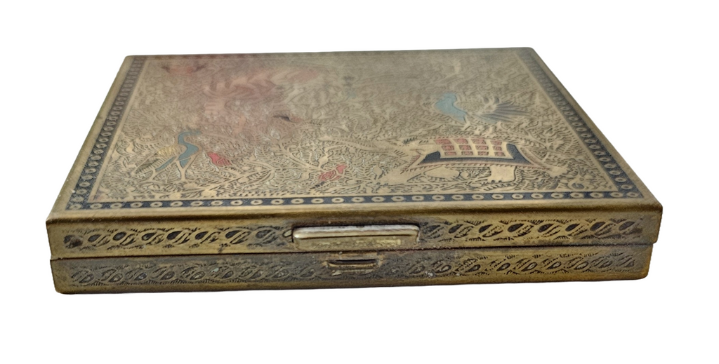 MCM Vintage Asian Animal Themed Volupte Makeup Powder Compact