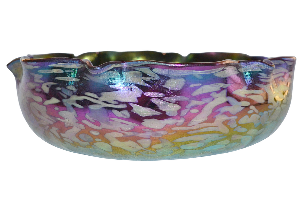 LOETZ Amethyst Papillon Bohemian Art Glass Bowl