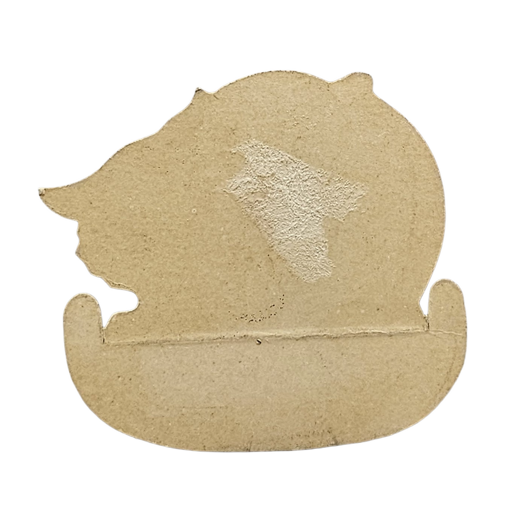 Vintage Halloween Die Cut: Dennison Black Cat & Pumpkin Place Card