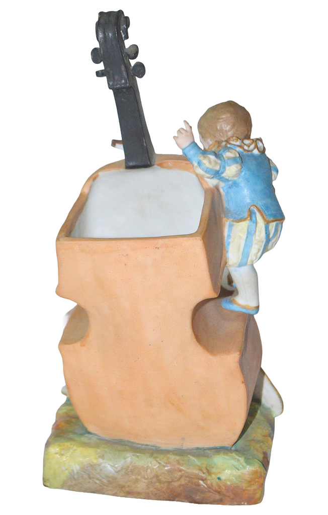Antique French Paris Sevres Samson Porcelain Figurine Children w/ Cello