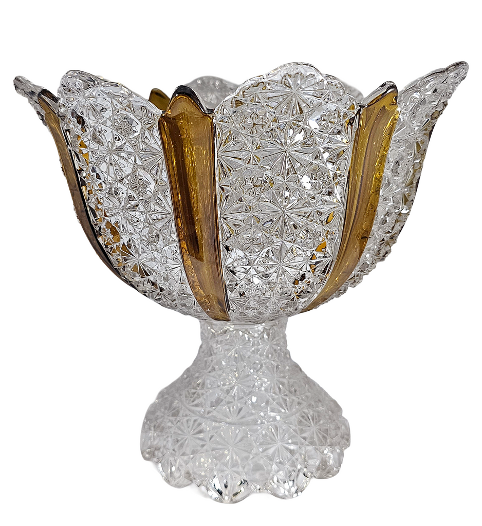 Antique EAPG Duncan & Sons Amberette Footed Bowl (Ellrose OMN)