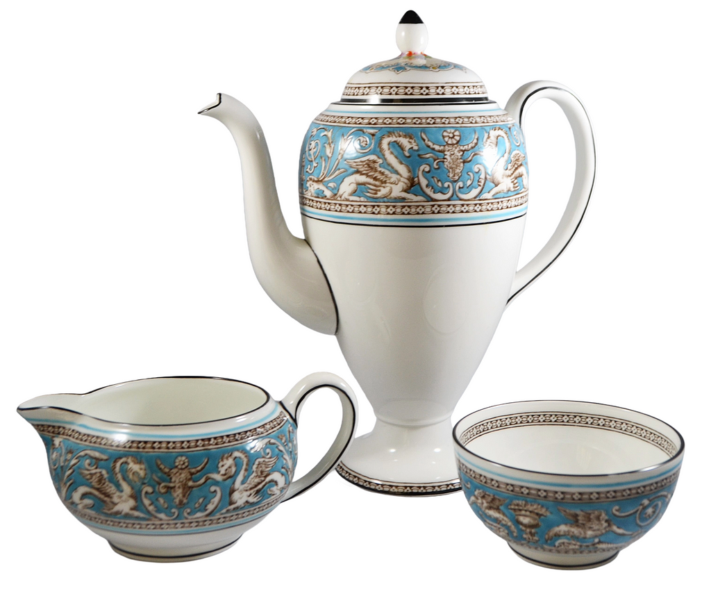 Wedgwood Florentine Turquoise Tea Coffee Service Pattern 2714