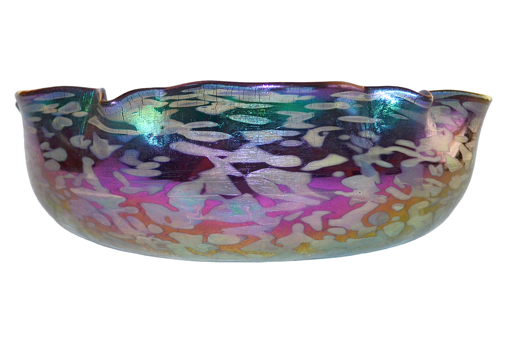 LOETZ Amethyst Papillon Bohemian Art Glass Bowl