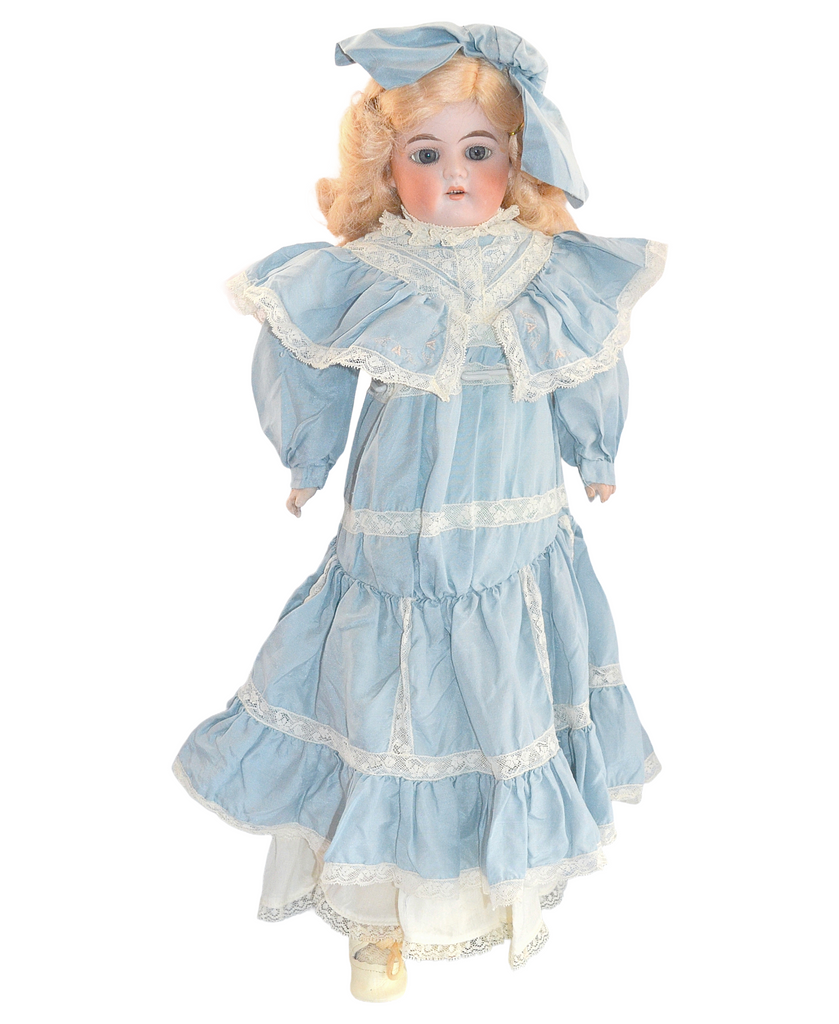 Antique German Porcelain Bisque Doll Kley Hahn 20" Tall