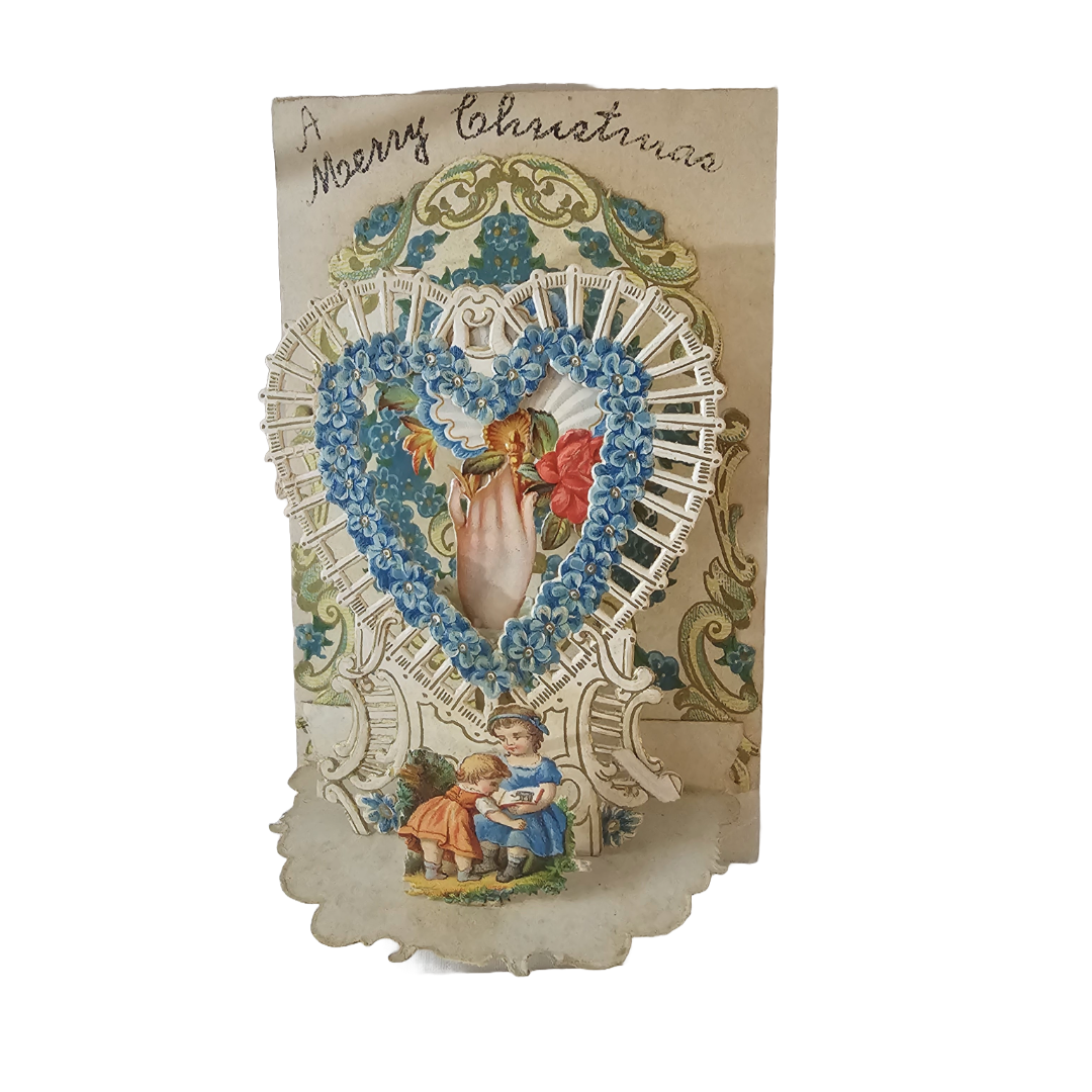 Vintage Christmas Mechanical Postcard, Antique Holiday Card, Rare Fold - ChristiesCurios Vintage Christmas Mechanical Postcard, Antique Holiday Card, Rare Fold - ChristiesCurios