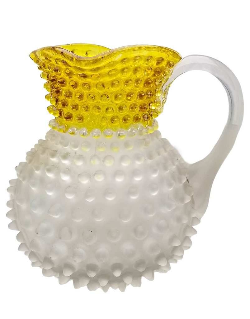 Hobbs EAPG Frances Dew Drop Hobnail Lemonade Pitcher Set