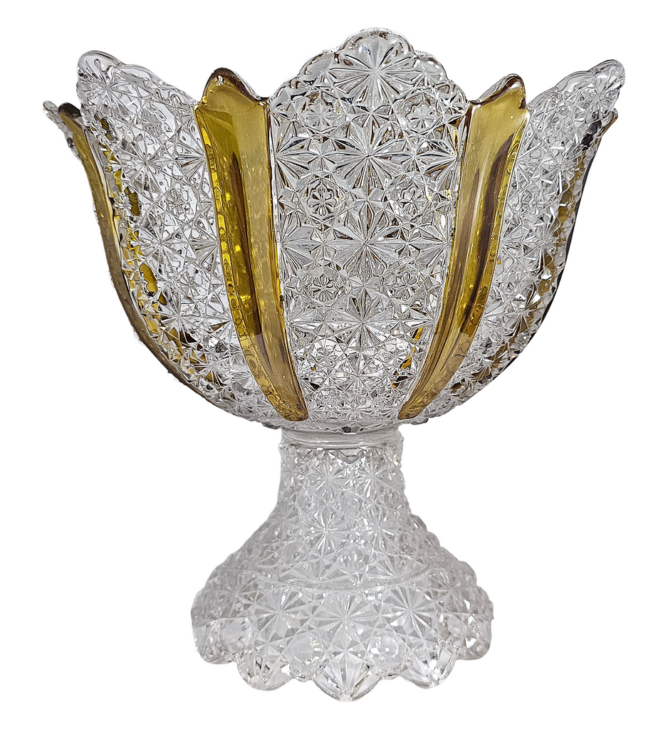 Antique EAPG Duncan & Sons Amberette Footed Bowl (Ellrose OMN)