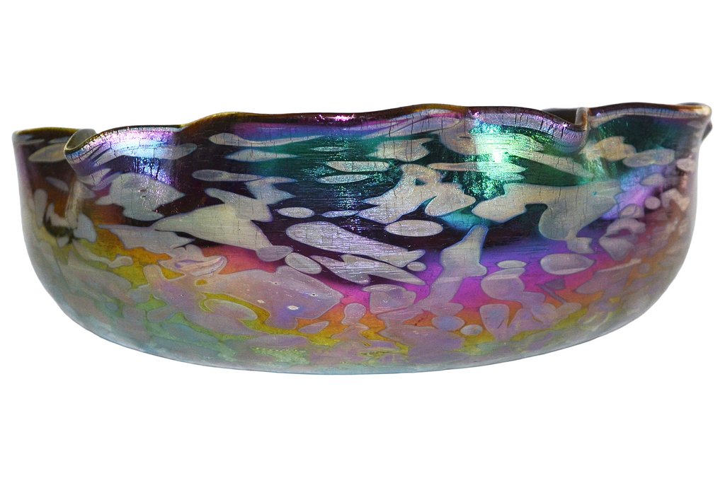 LOETZ Amethyst Papillon Bohemian Art Glass Bowl