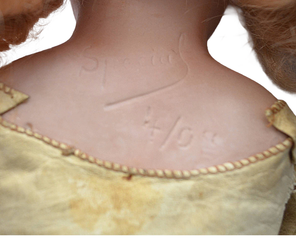 Antique German Porcelain Bisque Doll Kley Hahn 20" Tall