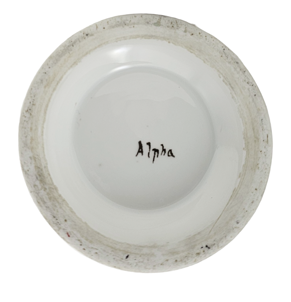 Antique Porcelain Personalized Doctor's Shaving Mug Flowers & Gold